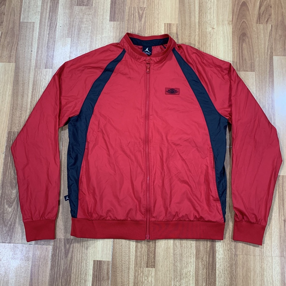 Air Jordan Boys Jacket Size Large Red‎ Black Full Zip Jumpman